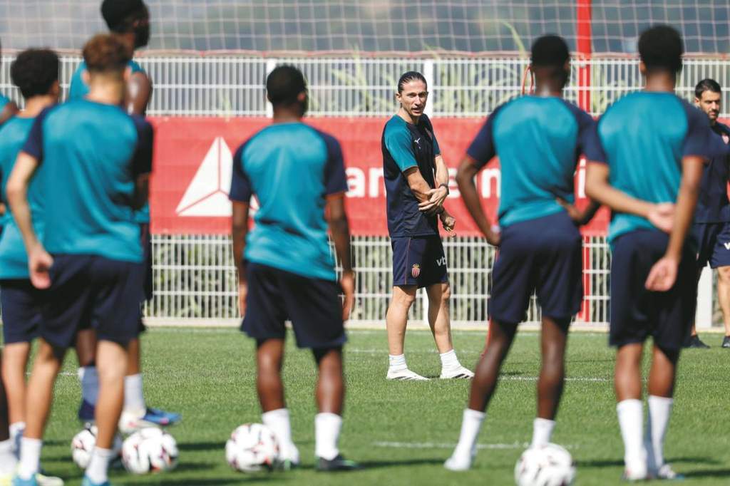 AS Monaco players training during pre-season under Filipe Luis.