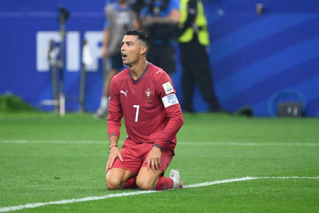 Cristiano Ronaldo looks dejected during Portugal's World Cup match