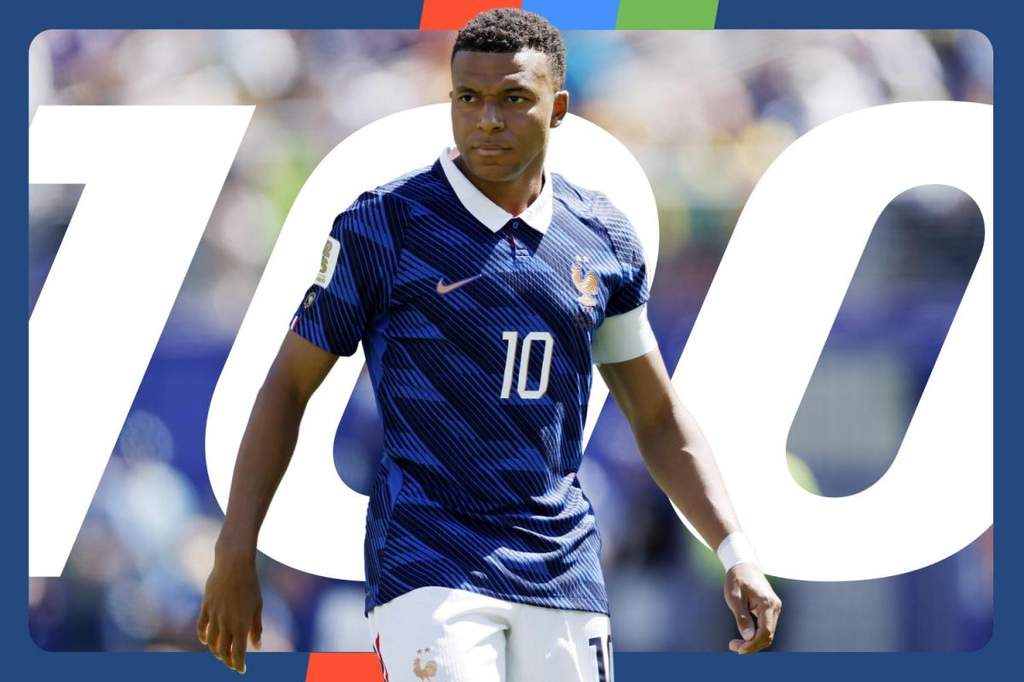 Kylian Mbappe celebrating during a France World Cup match