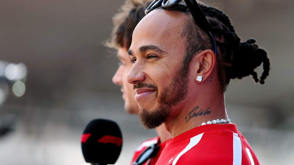 Lewis Hamilton driving his Ferrari during the British Grand Prix