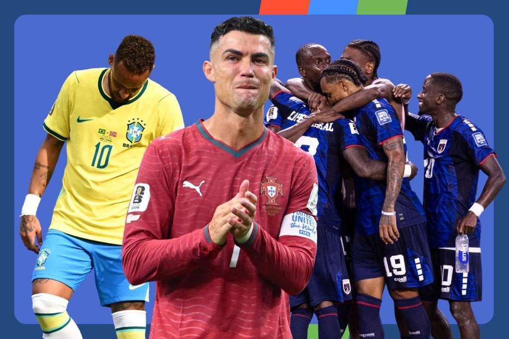 Cristiano Ronaldo looking dejected during his final World Cup match.