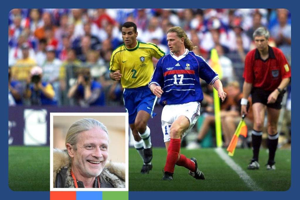 Emmanuel Petit celebrating the historic 1998 World Cup victory