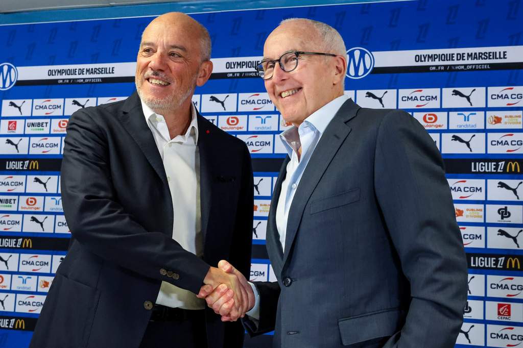 Marseille president Stephane Richard planning the club's new training complex.